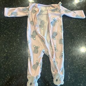 Carter's Light Pink Koala Footed One Piece